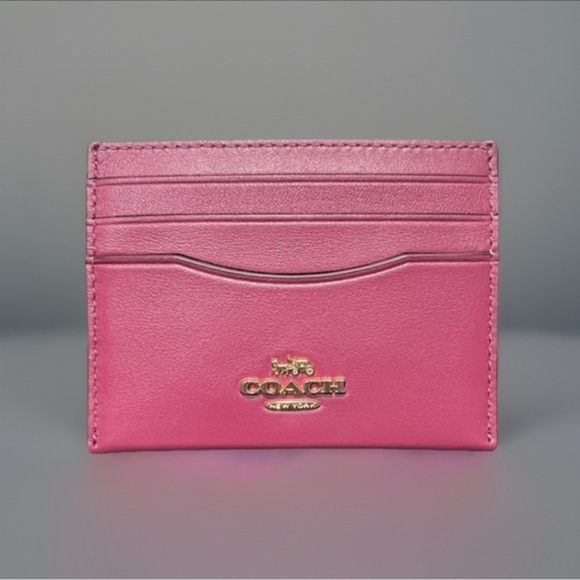COACH Slim ID CardCase Card Wallet Soft Refined Calf Leather AUTHENTIC CAA88 NWT